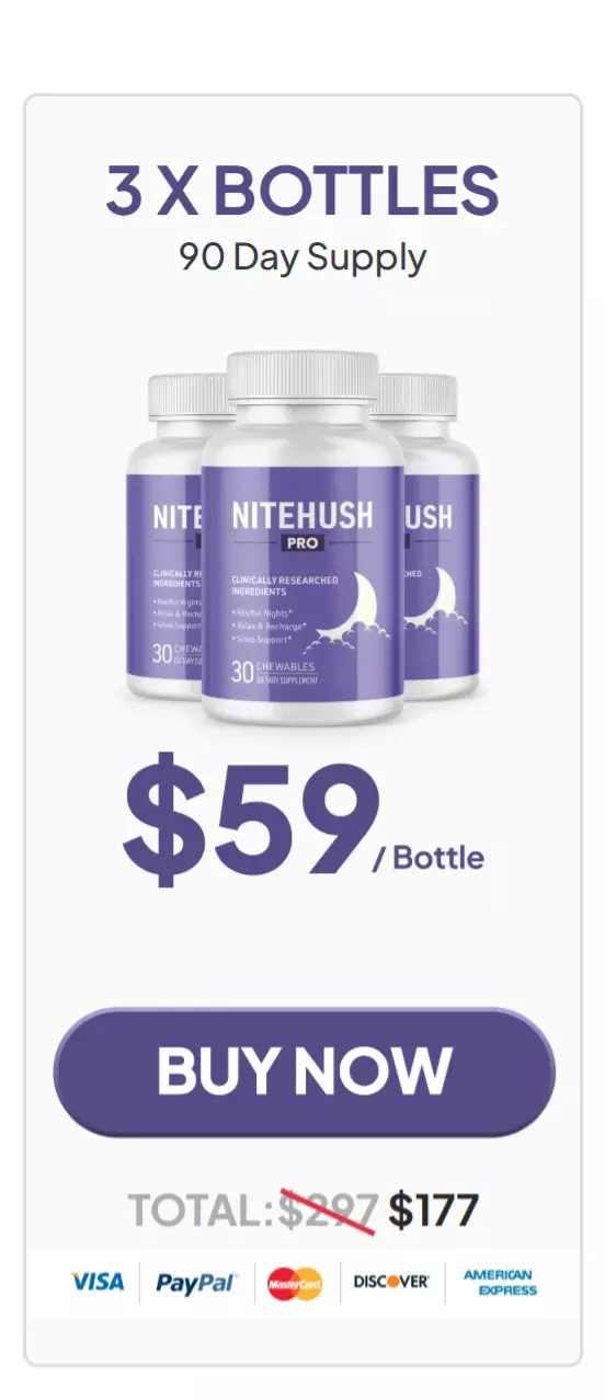 NiteHush Pro - 3 Bottles Price